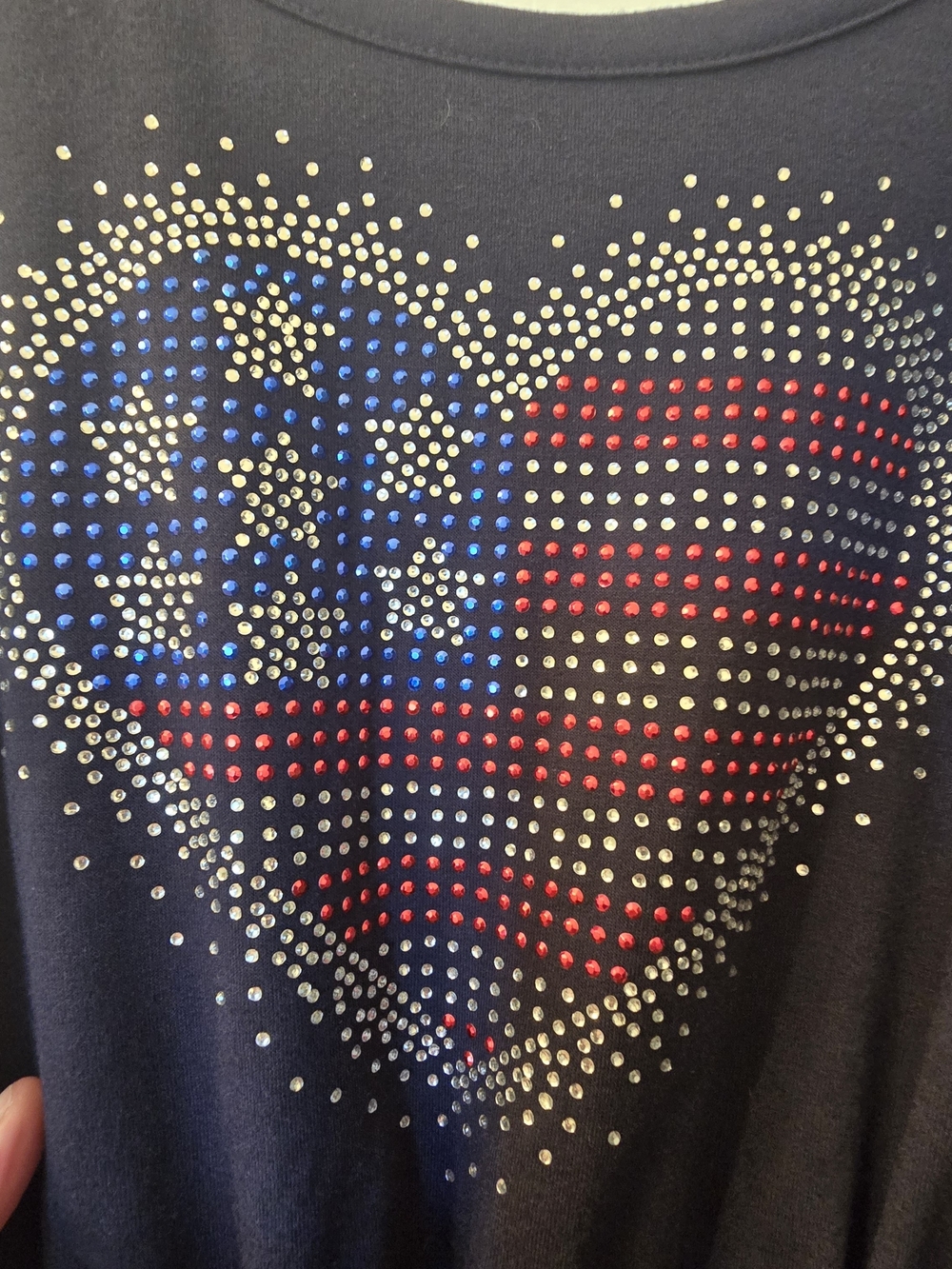 NWOT Venus Americana Bling Casual Dress with Rhinestone Heart - Picture 3 of 5